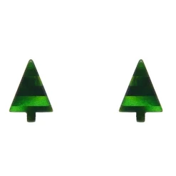Erstwilder Christmas Tree Stripe Glitter Stud Earrings Green