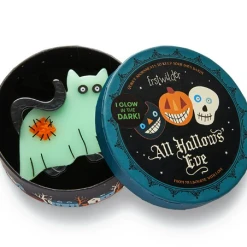 Erstwilder All Hallows Eve A Most Ghostly Kitty Brooch -Lola Ramona Shop GhostlyKitty4