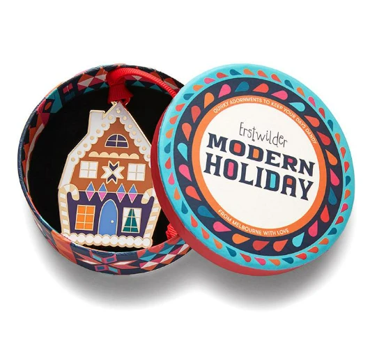 Erstwilder Modern Holiday Holiday Home Enamel Tree Ornament - Image 2