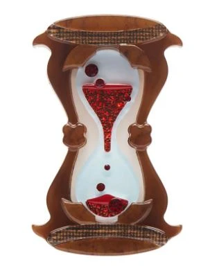 Erstwilder Wizard Of Oz Hourglass Brooch Erstwilder Wizard Of Oz Hourglass Brooch -Lola Ramona Shop Hourglass1