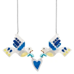 Erstwilder Modern Holiday Peace And Love Necklace