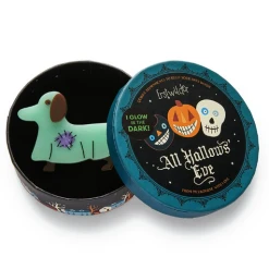 Erstwilder All Hallows Eve A Most Ghostly Pooch Brooch -Lola Ramona Shop Pooch4